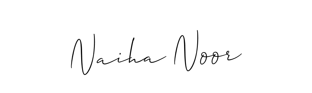 Also You can easily find your signature by using the search form. We will create Naiha Noor name handwritten signature images for you free of cost using Allison_Script sign style. Naiha Noor signature style 2 images and pictures png