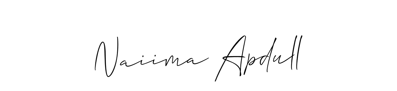 You can use this online signature creator to create a handwritten signature for the name Naiima Apdull. This is the best online autograph maker. Naiima Apdull signature style 2 images and pictures png