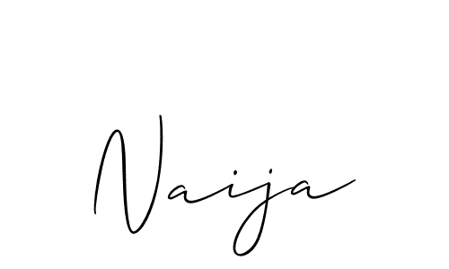 Make a beautiful signature design for name Naija. With this signature (Allison_Script) style, you can create a handwritten signature for free. Naija signature style 2 images and pictures png