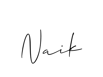 It looks lik you need a new signature style for name Naik. Design unique handwritten (Allison_Script) signature with our free signature maker in just a few clicks. Naik signature style 2 images and pictures png