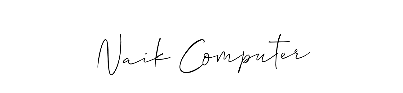 Check out images of Autograph of Naik Computer name. Actor Naik Computer Signature Style. Allison_Script is a professional sign style online. Naik Computer signature style 2 images and pictures png