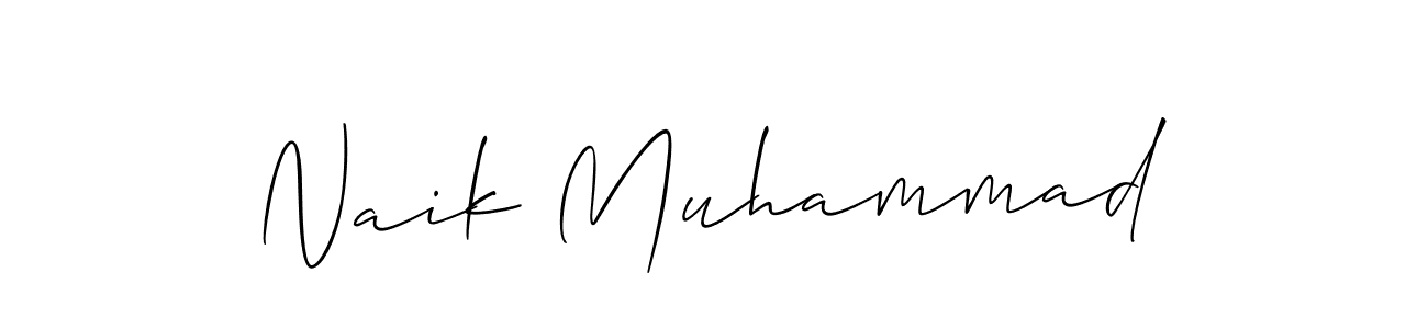 How to make Naik Muhammad signature? Allison_Script is a professional autograph style. Create handwritten signature for Naik Muhammad name. Naik Muhammad signature style 2 images and pictures png