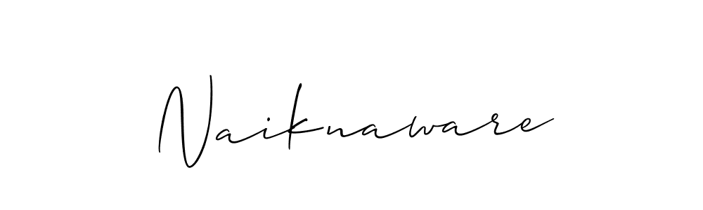 It looks lik you need a new signature style for name Naiknaware. Design unique handwritten (Allison_Script) signature with our free signature maker in just a few clicks. Naiknaware signature style 2 images and pictures png