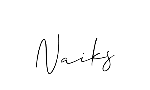How to Draw Naiks signature style? Allison_Script is a latest design signature styles for name Naiks. Naiks signature style 2 images and pictures png