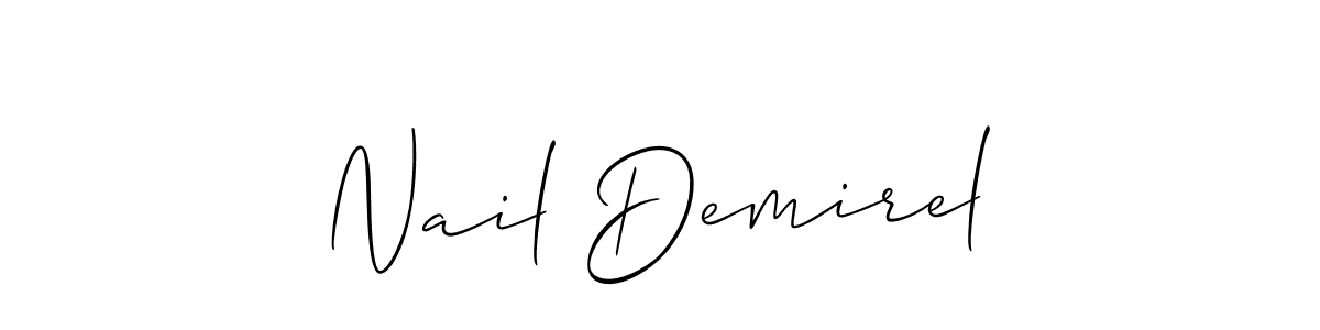 if you are searching for the best signature style for your name Nail Demirel. so please give up your signature search. here we have designed multiple signature styles  using Allison_Script. Nail Demirel signature style 2 images and pictures png