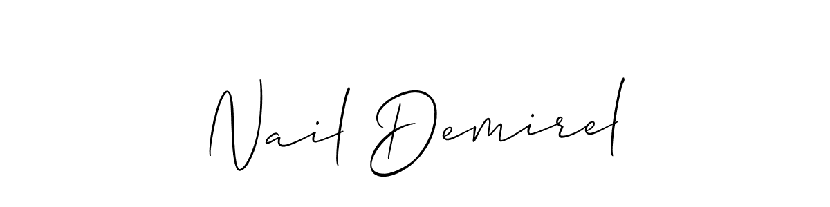 Also we have Nail Demirel name is the best signature style. Create professional handwritten signature collection using Allison_Script autograph style. Nail Demirel signature style 2 images and pictures png