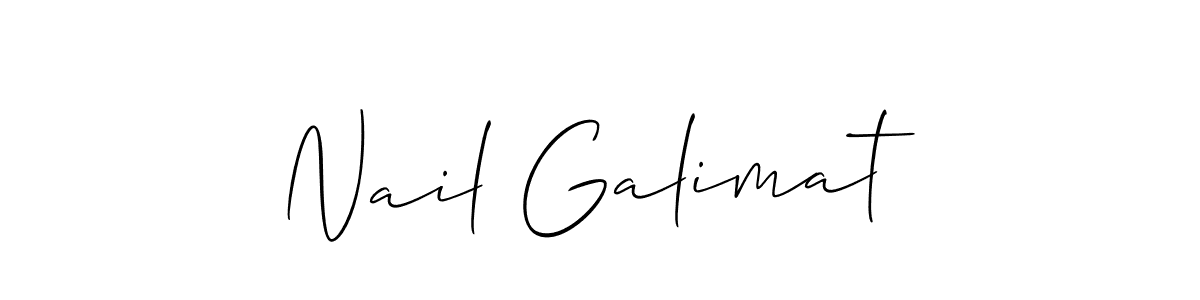 Use a signature maker to create a handwritten signature online. With this signature software, you can design (Allison_Script) your own signature for name Nail Galimat. Nail Galimat signature style 2 images and pictures png