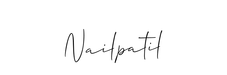 if you are searching for the best signature style for your name Nailpatil. so please give up your signature search. here we have designed multiple signature styles  using Allison_Script. Nailpatil signature style 2 images and pictures png