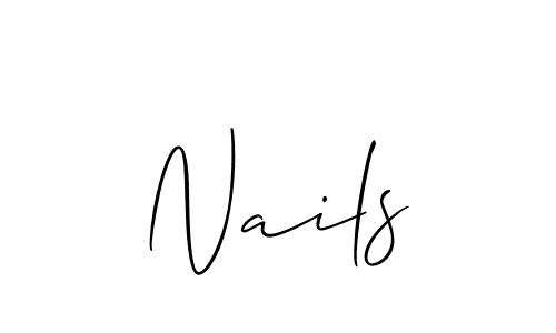 How to make Nails signature? Allison_Script is a professional autograph style. Create handwritten signature for Nails name. Nails signature style 2 images and pictures png