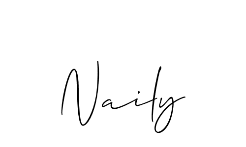 Also You can easily find your signature by using the search form. We will create Naily name handwritten signature images for you free of cost using Allison_Script sign style. Naily signature style 2 images and pictures png