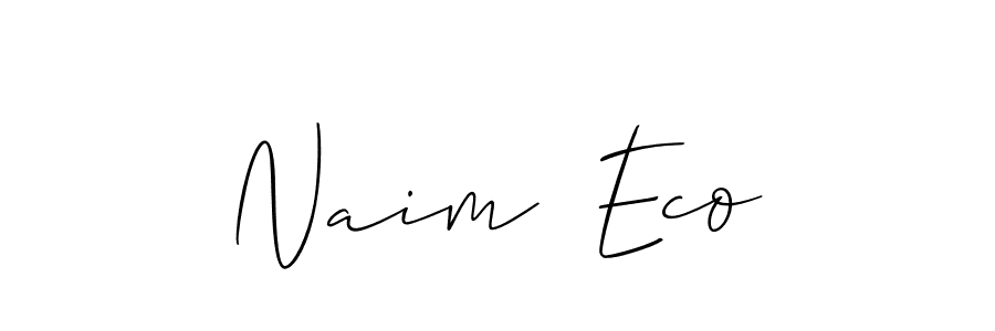 Create a beautiful signature design for name Naim  Eco. With this signature (Allison_Script) fonts, you can make a handwritten signature for free. Naim  Eco signature style 2 images and pictures png