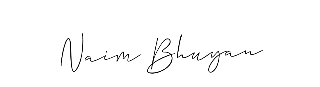 How to make Naim Bhuyan signature? Allison_Script is a professional autograph style. Create handwritten signature for Naim Bhuyan name. Naim Bhuyan signature style 2 images and pictures png