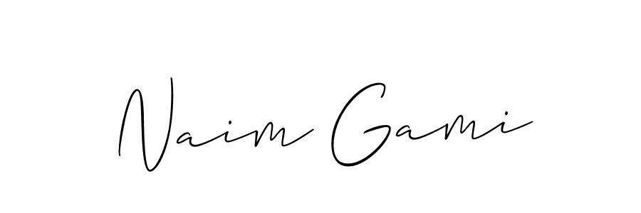 How to make Naim Gami name signature. Use Allison_Script style for creating short signs online. This is the latest handwritten sign. Naim Gami signature style 2 images and pictures png
