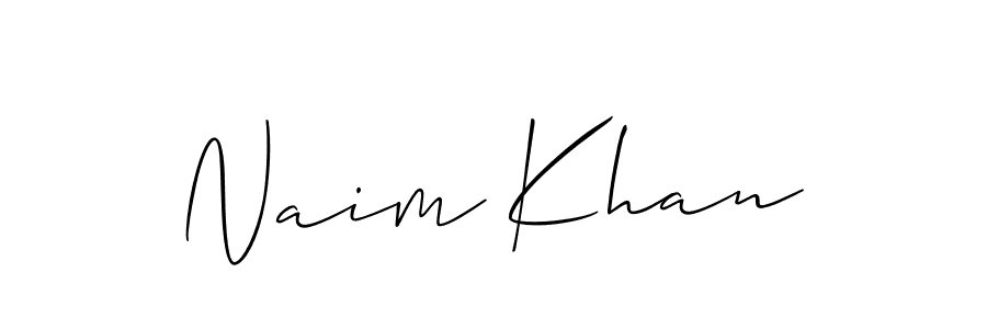 You should practise on your own different ways (Allison_Script) to write your name (Naim Khan) in signature. don't let someone else do it for you. Naim Khan signature style 2 images and pictures png