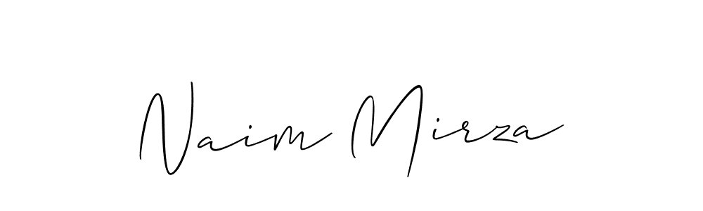 Naim Mirza stylish signature style. Best Handwritten Sign (Allison_Script) for my name. Handwritten Signature Collection Ideas for my name Naim Mirza. Naim Mirza signature style 2 images and pictures png