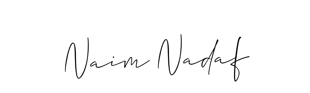 It looks lik you need a new signature style for name Naim Nadaf. Design unique handwritten (Allison_Script) signature with our free signature maker in just a few clicks. Naim Nadaf signature style 2 images and pictures png