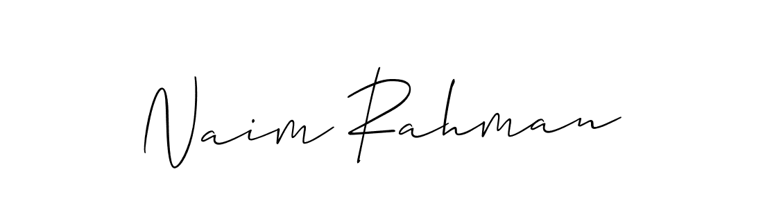 Use a signature maker to create a handwritten signature online. With this signature software, you can design (Allison_Script) your own signature for name Naim Rahman. Naim Rahman signature style 2 images and pictures png