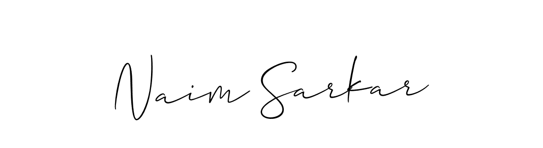 Make a beautiful signature design for name Naim Sarkar. With this signature (Allison_Script) style, you can create a handwritten signature for free. Naim Sarkar signature style 2 images and pictures png
