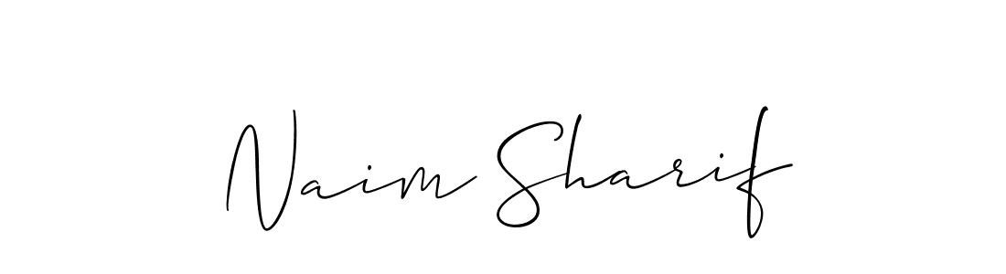 Allison_Script is a professional signature style that is perfect for those who want to add a touch of class to their signature. It is also a great choice for those who want to make their signature more unique. Get Naim Sharif name to fancy signature for free. Naim Sharif signature style 2 images and pictures png