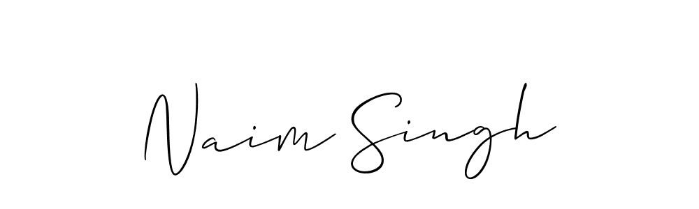 Make a beautiful signature design for name Naim Singh. With this signature (Allison_Script) style, you can create a handwritten signature for free. Naim Singh signature style 2 images and pictures png