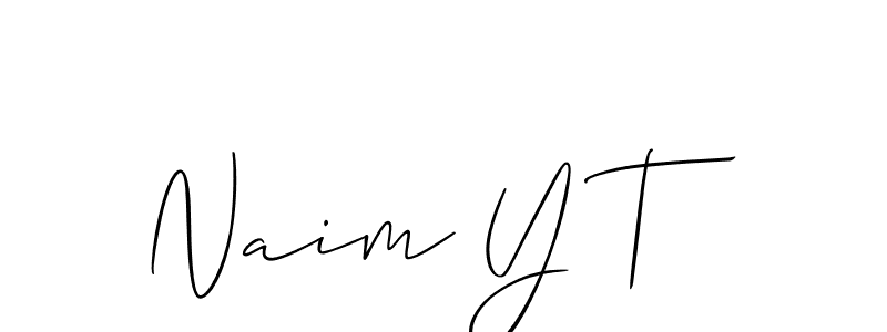 Naim Y T stylish signature style. Best Handwritten Sign (Allison_Script) for my name. Handwritten Signature Collection Ideas for my name Naim Y T. Naim Y T signature style 2 images and pictures png