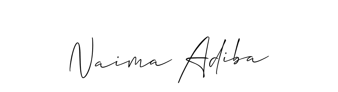 Make a beautiful signature design for name Naima Adiba. Use this online signature maker to create a handwritten signature for free. Naima Adiba signature style 2 images and pictures png