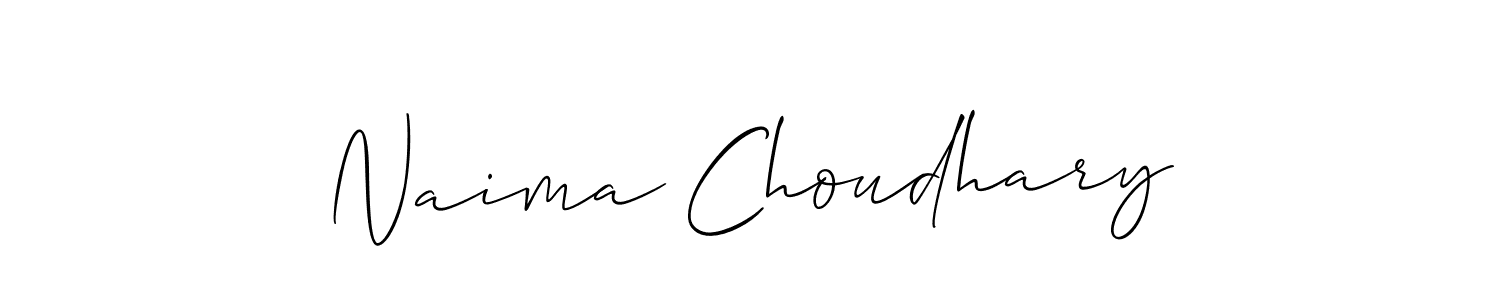 Also we have Naima Choudhary name is the best signature style. Create professional handwritten signature collection using Allison_Script autograph style. Naima Choudhary signature style 2 images and pictures png
