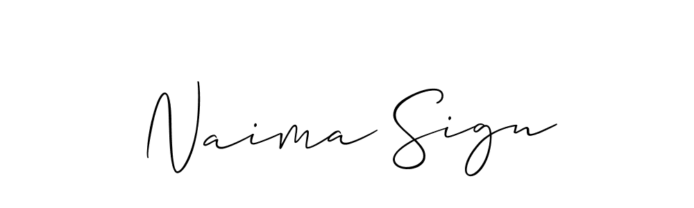 Also You can easily find your signature by using the search form. We will create Naima Sign name handwritten signature images for you free of cost using Allison_Script sign style. Naima Sign signature style 2 images and pictures png