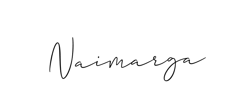 Use a signature maker to create a handwritten signature online. With this signature software, you can design (Allison_Script) your own signature for name Naimarga. Naimarga signature style 2 images and pictures png