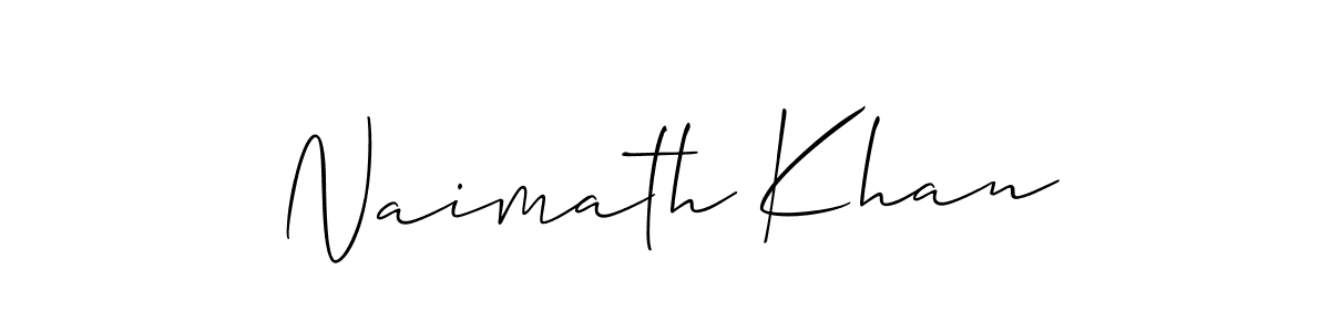 if you are searching for the best signature style for your name Naimath Khan. so please give up your signature search. here we have designed multiple signature styles  using Allison_Script. Naimath Khan signature style 2 images and pictures png