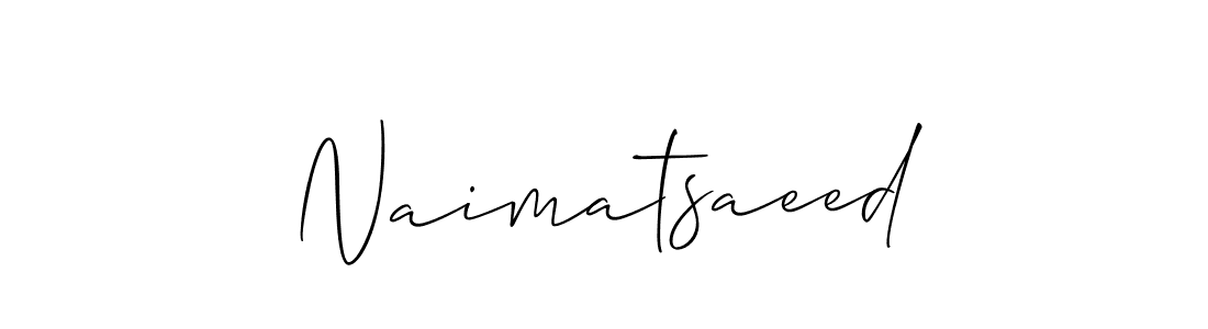 Make a short Naimatsaeed signature style. Manage your documents anywhere anytime using Allison_Script. Create and add eSignatures, submit forms, share and send files easily. Naimatsaeed signature style 2 images and pictures png