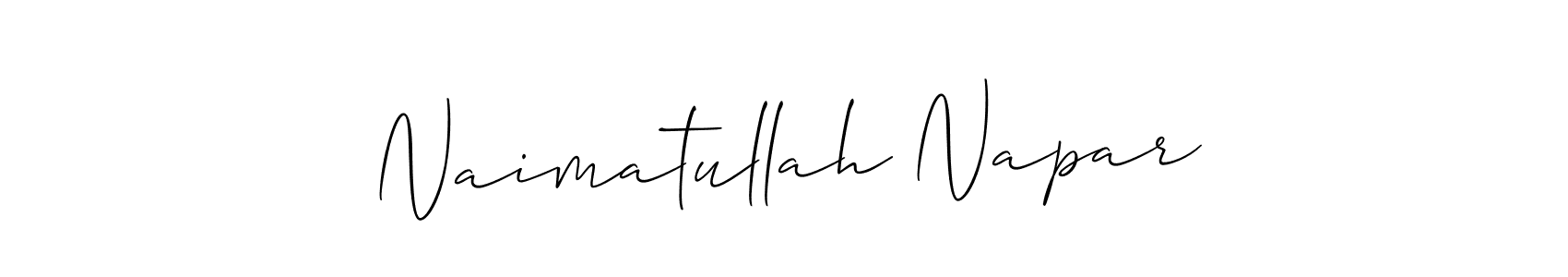 Make a beautiful signature design for name Naimatullah Napar. With this signature (Allison_Script) style, you can create a handwritten signature for free. Naimatullah Napar signature style 2 images and pictures png