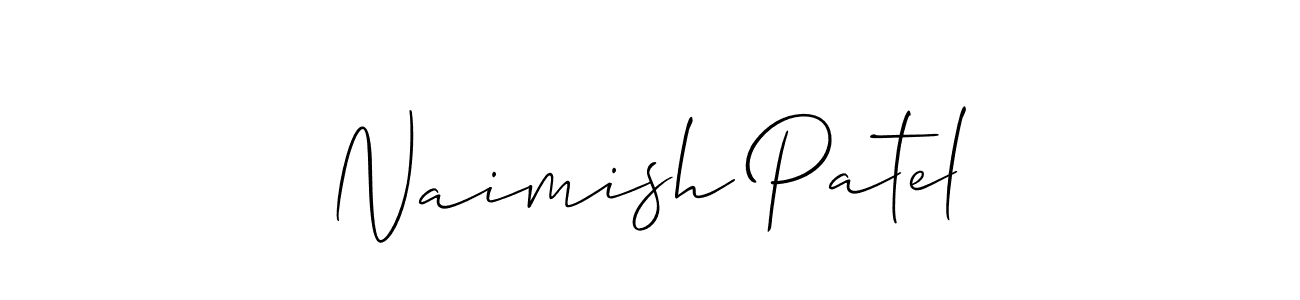 Also You can easily find your signature by using the search form. We will create Naimish Patel name handwritten signature images for you free of cost using Allison_Script sign style. Naimish Patel signature style 2 images and pictures png