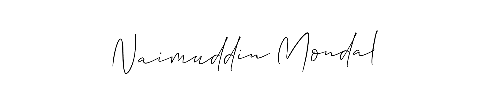 Make a beautiful signature design for name Naimuddin Mondal. With this signature (Allison_Script) style, you can create a handwritten signature for free. Naimuddin Mondal signature style 2 images and pictures png