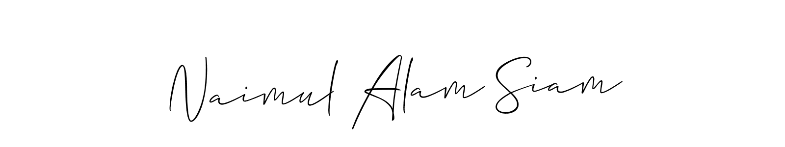 Also we have Naimul Alam Siam name is the best signature style. Create professional handwritten signature collection using Allison_Script autograph style. Naimul Alam Siam signature style 2 images and pictures png