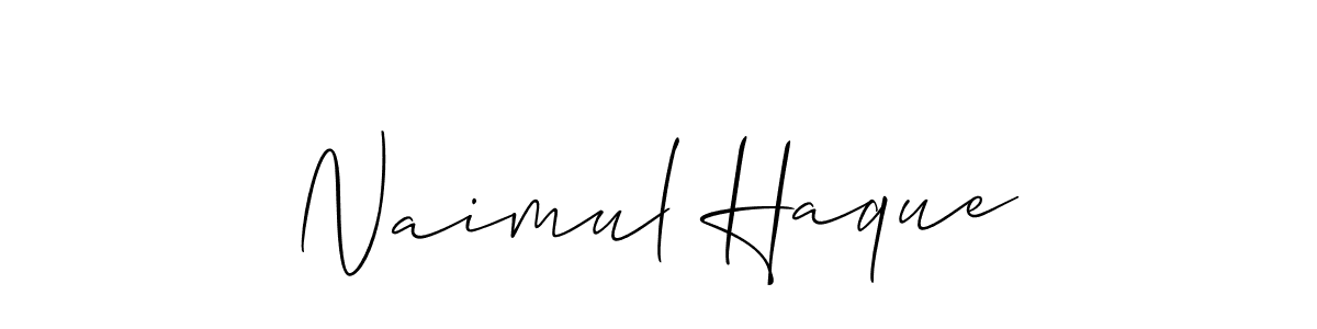 You should practise on your own different ways (Allison_Script) to write your name (Naimul Haque) in signature. don't let someone else do it for you. Naimul Haque signature style 2 images and pictures png