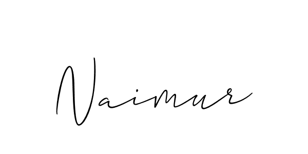 How to make Naimur signature? Allison_Script is a professional autograph style. Create handwritten signature for Naimur name. Naimur signature style 2 images and pictures png