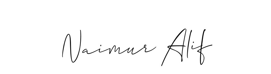 You should practise on your own different ways (Allison_Script) to write your name (Naimur Alif) in signature. don't let someone else do it for you. Naimur Alif signature style 2 images and pictures png