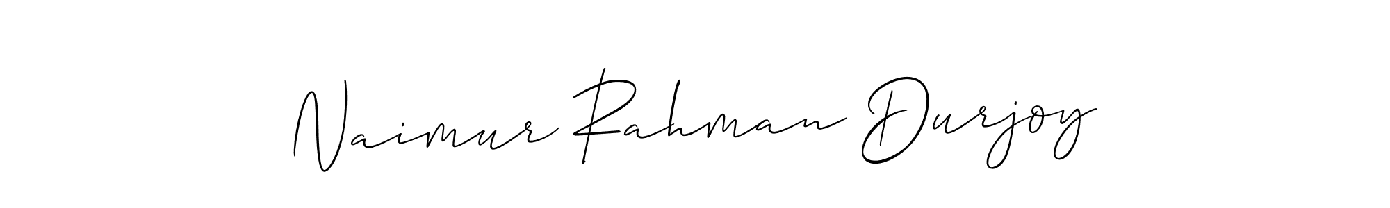 Also we have Naimur Rahman Durjoy name is the best signature style. Create professional handwritten signature collection using Allison_Script autograph style. Naimur Rahman Durjoy signature style 2 images and pictures png