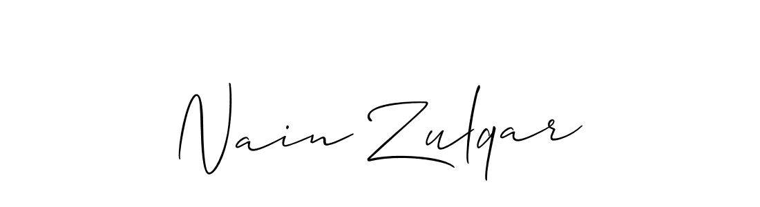 It looks lik you need a new signature style for name Nain Zulqar. Design unique handwritten (Allison_Script) signature with our free signature maker in just a few clicks. Nain Zulqar signature style 2 images and pictures png