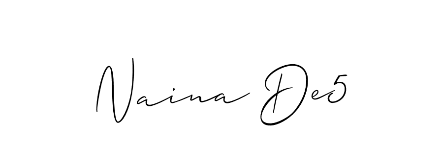 It looks lik you need a new signature style for name Naina De5. Design unique handwritten (Allison_Script) signature with our free signature maker in just a few clicks. Naina De5 signature style 2 images and pictures png