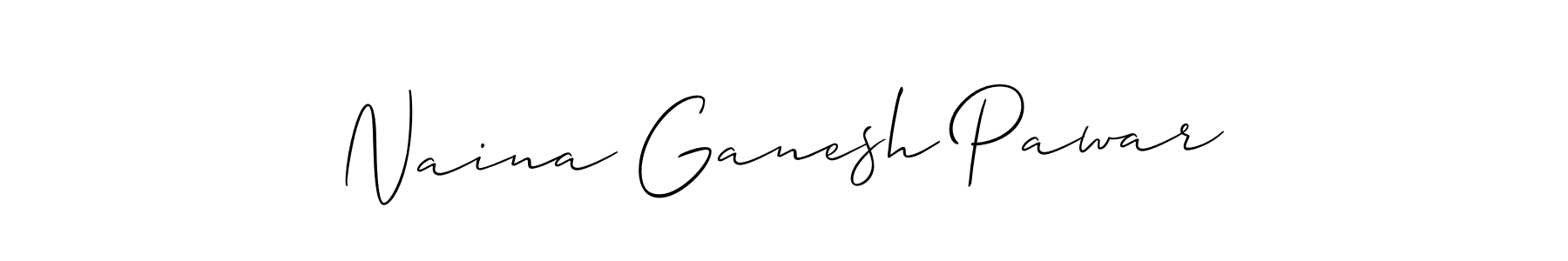 if you are searching for the best signature style for your name Naina Ganesh Pawar. so please give up your signature search. here we have designed multiple signature styles  using Allison_Script. Naina Ganesh Pawar signature style 2 images and pictures png