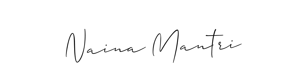 Make a beautiful signature design for name Naina Mantri. With this signature (Allison_Script) style, you can create a handwritten signature for free. Naina Mantri signature style 2 images and pictures png