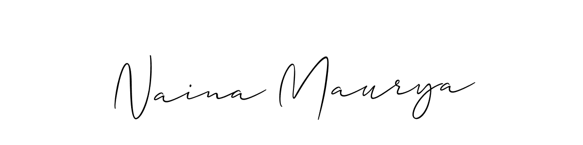 Create a beautiful signature design for name Naina Maurya. With this signature (Allison_Script) fonts, you can make a handwritten signature for free. Naina Maurya signature style 2 images and pictures png