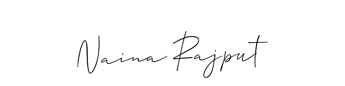 Create a beautiful signature design for name Naina Rajput. With this signature (Allison_Script) fonts, you can make a handwritten signature for free. Naina Rajput signature style 2 images and pictures png