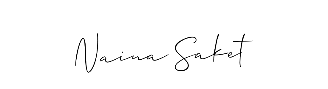 Make a beautiful signature design for name Naina Saket. Use this online signature maker to create a handwritten signature for free. Naina Saket signature style 2 images and pictures png