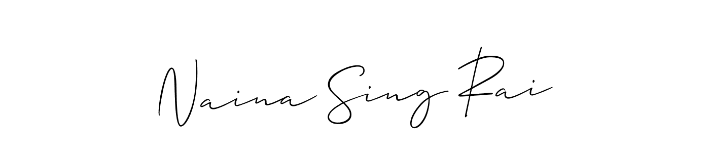 You should practise on your own different ways (Allison_Script) to write your name (Naina Sing Rai) in signature. don't let someone else do it for you. Naina Sing Rai signature style 2 images and pictures png