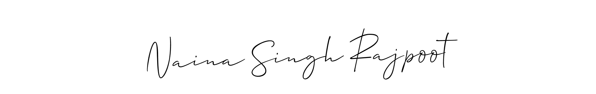 Make a short Naina Singh Rajpoot signature style. Manage your documents anywhere anytime using Allison_Script. Create and add eSignatures, submit forms, share and send files easily. Naina Singh Rajpoot signature style 2 images and pictures png