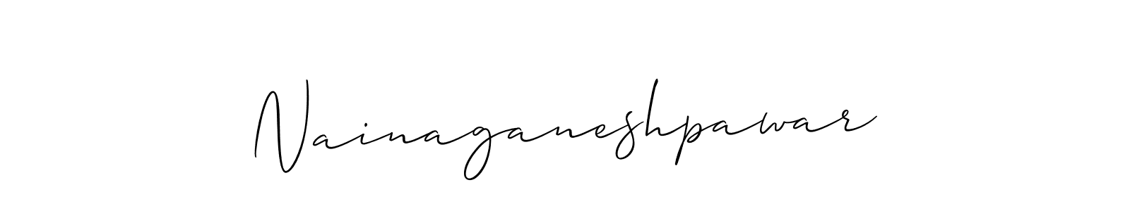 Also we have Nainaganeshpawar name is the best signature style. Create professional handwritten signature collection using Allison_Script autograph style. Nainaganeshpawar signature style 2 images and pictures png