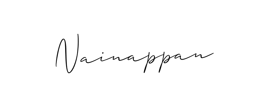 How to make Nainappan signature? Allison_Script is a professional autograph style. Create handwritten signature for Nainappan name. Nainappan signature style 2 images and pictures png